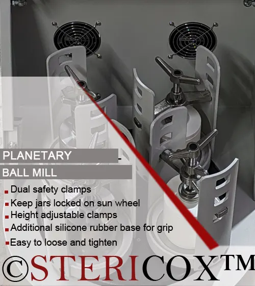 Planetary ball mill dual safety clamps Planetary ball mill dual safety clamps